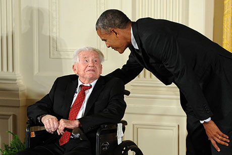 M.H. Abrams and President Obama