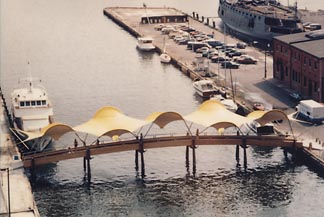 pedestrian bridge canopy in Baltimore