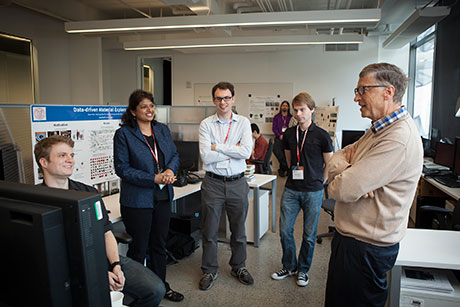 Bill Gates with students