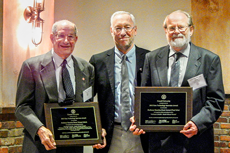 Bruce Calnek, Provost Michael Kotlikoff and Karel Schat