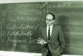 Walter LaFeber at blackboard