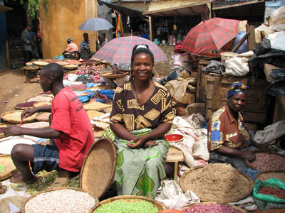 a legume trader in Lilongwe