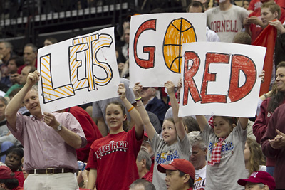 crowd with signs