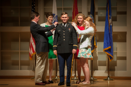 cadet receives commission