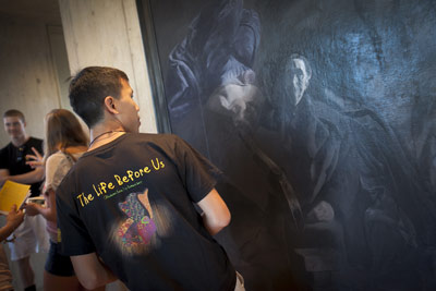 students at Johnson Museum