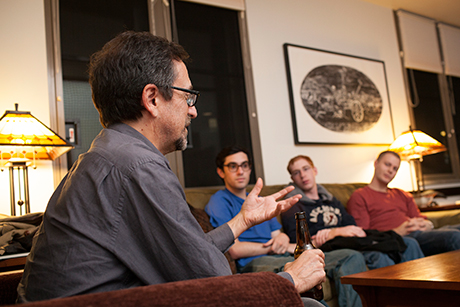 Andrew Revkin with students