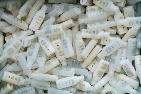 shampoo bottles
