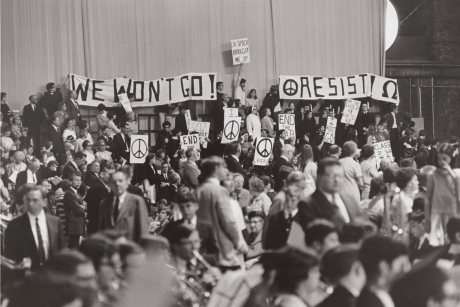 protestors in Bailey Hall