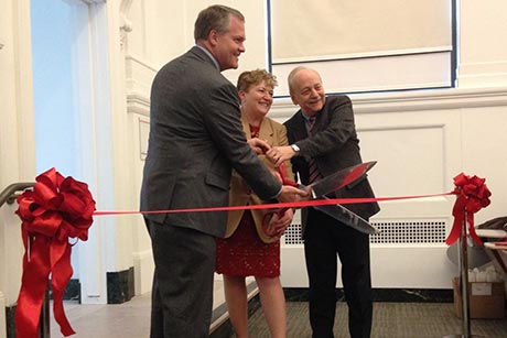 Warren Hall ribbon cutting