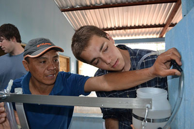 inspecting water plant