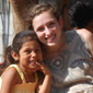 Cornell student with Nicaraguan child