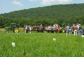 gave tours of grass trials