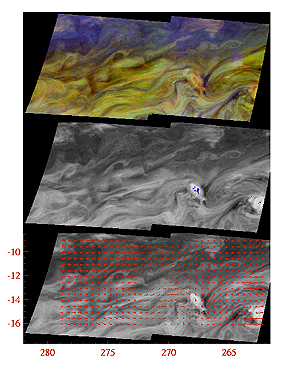 Images of the storm region
