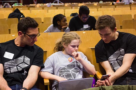 Xiaoyang Ma with senior citizen