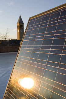 newly installed solar panels