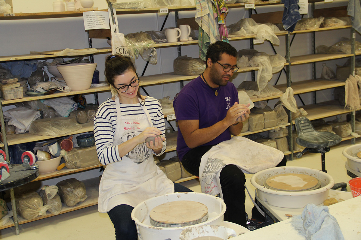 Archaeology students at Clay House