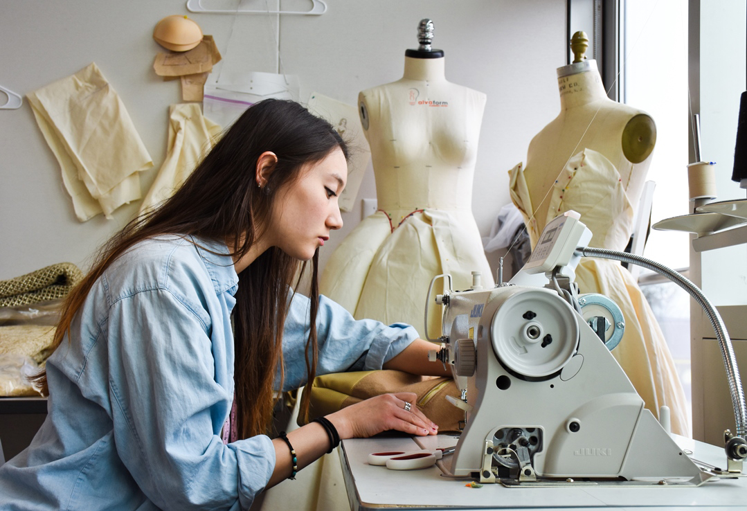 Linnea Fong stitching clothes