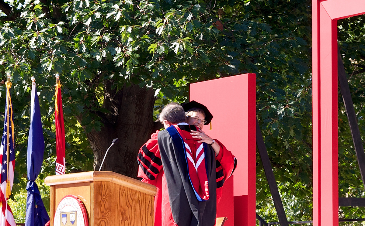 Garrett Harrison hug