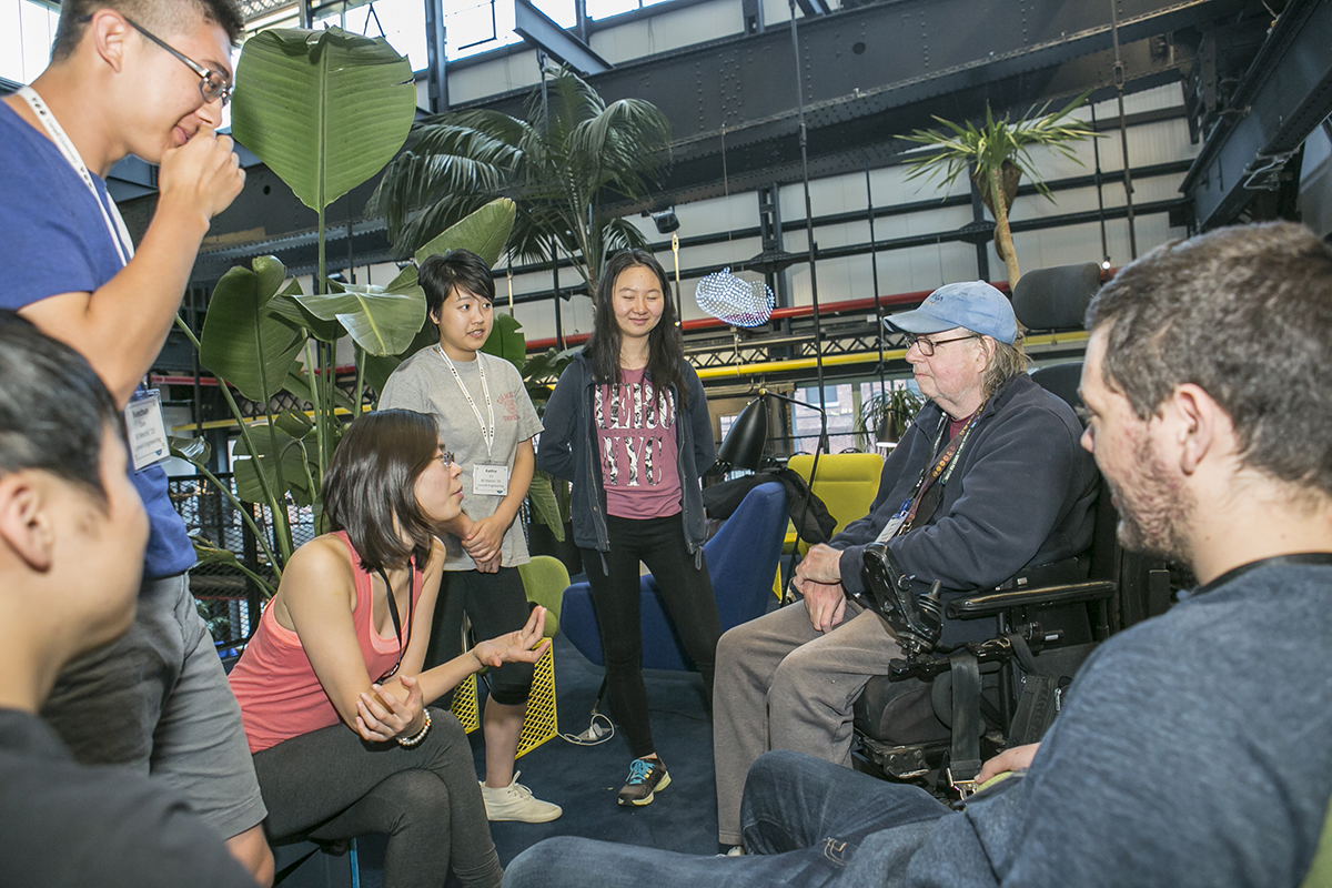 Anthony Moran and students