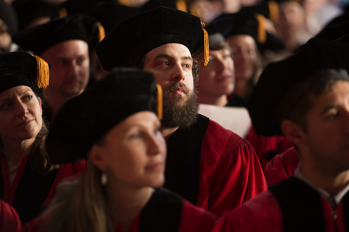 PHD candidates listen to speech