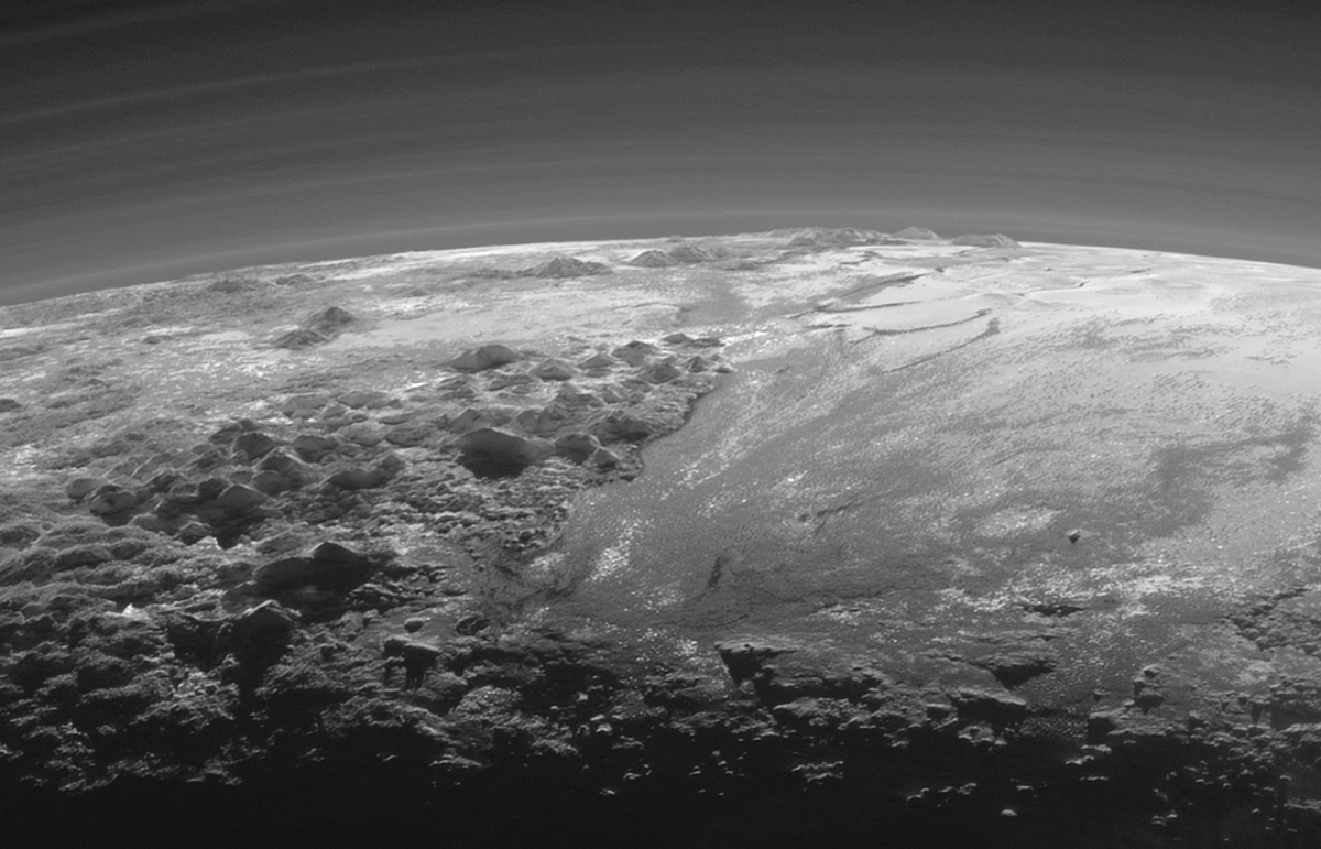 Pluto black and white