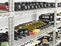 wine bottles in wine library
