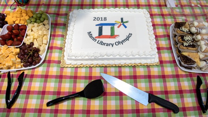 The Mann Library Olympics cake
