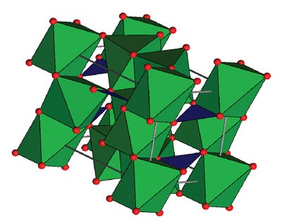 representation of the mineral kotoite's crystal structure