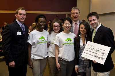 "The Big Idea" contest organizers and the winning team