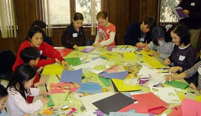 alumni and children make get-well cards and gifts for area hospital