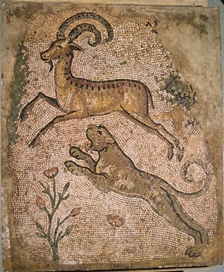 Three of the four Antioch mosaics owned by the Abramses