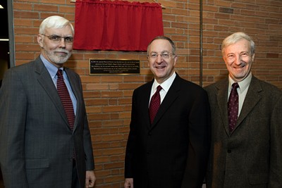 Peter Lepage, President David Skorton and Saul Teukolsky