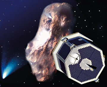 Artist's conception of Contour spacecraft near a comet