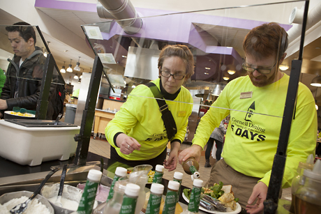 Gluten Free team at salad bar