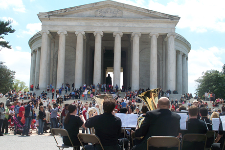 CU Winds at Jefferson Memorial