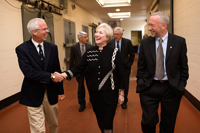 Nancy Zimpher tours facility