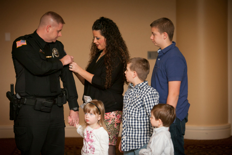 Kevin Noterfonzo with his famil