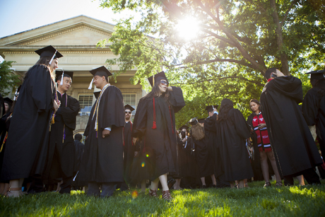 graduates on Arts Quad