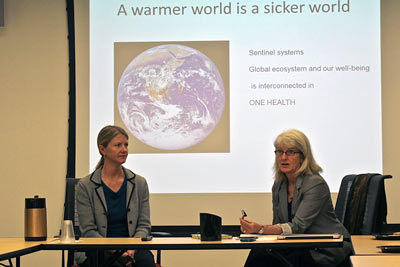 professors discuss climate change and disease