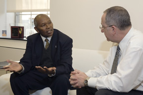 Keino meets with President David Skorton