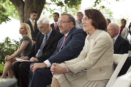 Dean Peter Lepage and donors Seth '79 and Beth Klarman