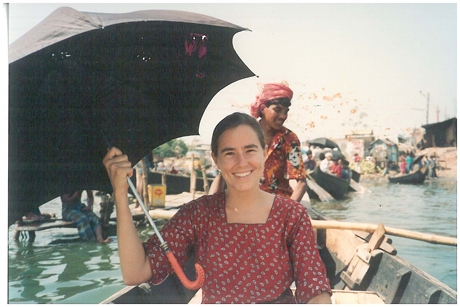 Annie Leonard on a river taxi