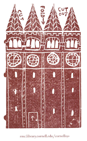 foldable model of McGraw Tower