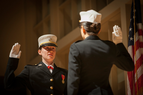 cadet receives commission