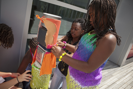 Girls participating in the Smart Clothing, Smart Girls