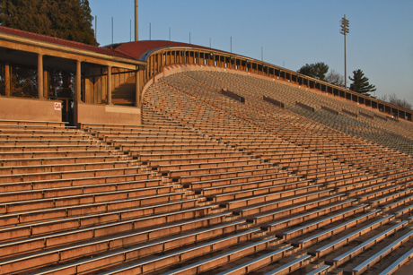 Schoellkopf Stadium at sunset
