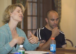 Carrie Rohman presents a paper