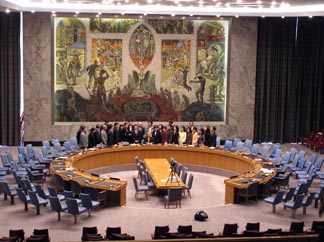 students visiting the United Nations