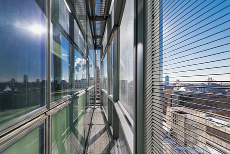 Belfer Research Building's fritted glass curtain
