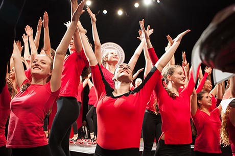 dancing group at bash